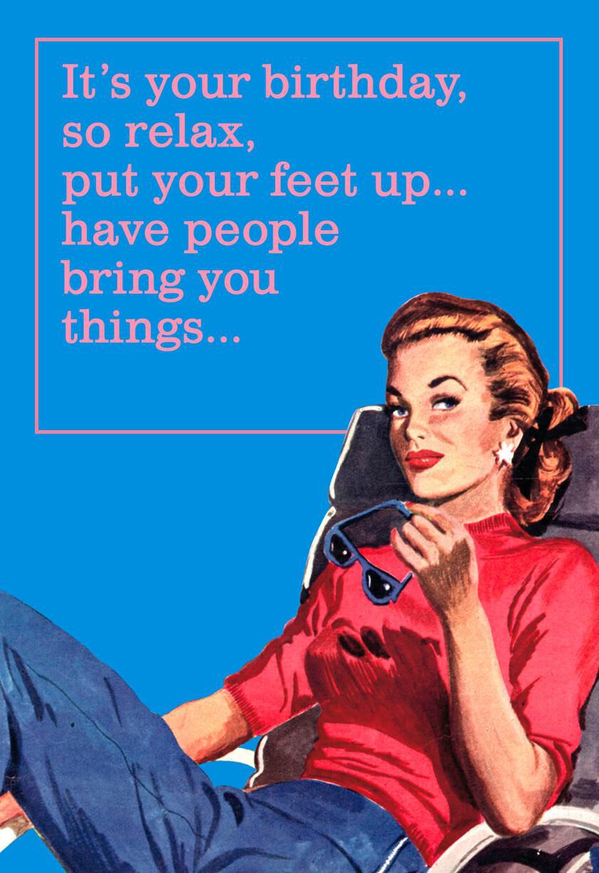 Pretend You're a Man Retro Funny Birthday Card