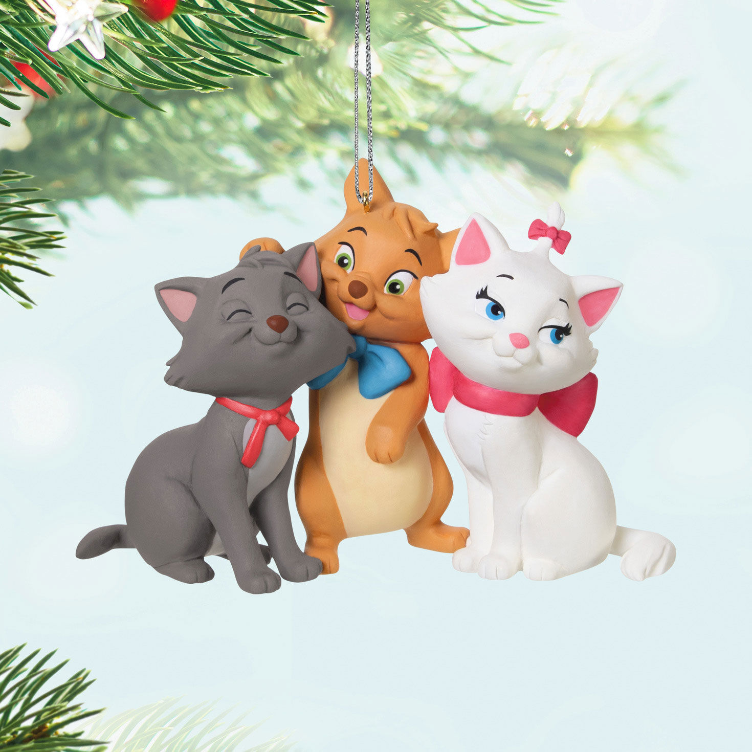 Aristocats Three Kittens Keepsake Ornament Hanging on tree image number 2