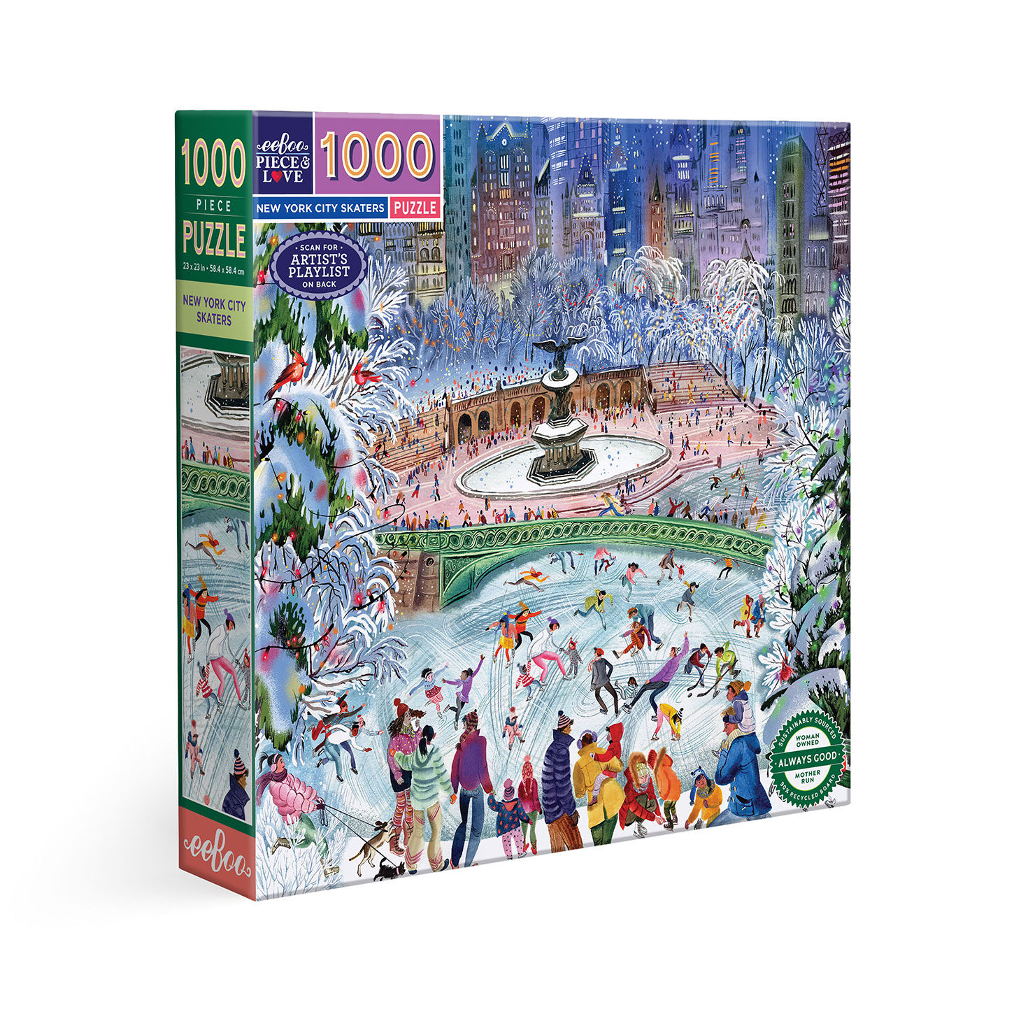 Eeboo New York City Ice Skaters 1000-Piece Jigsaw Puzzle for only USD 24.99 | Hallmark