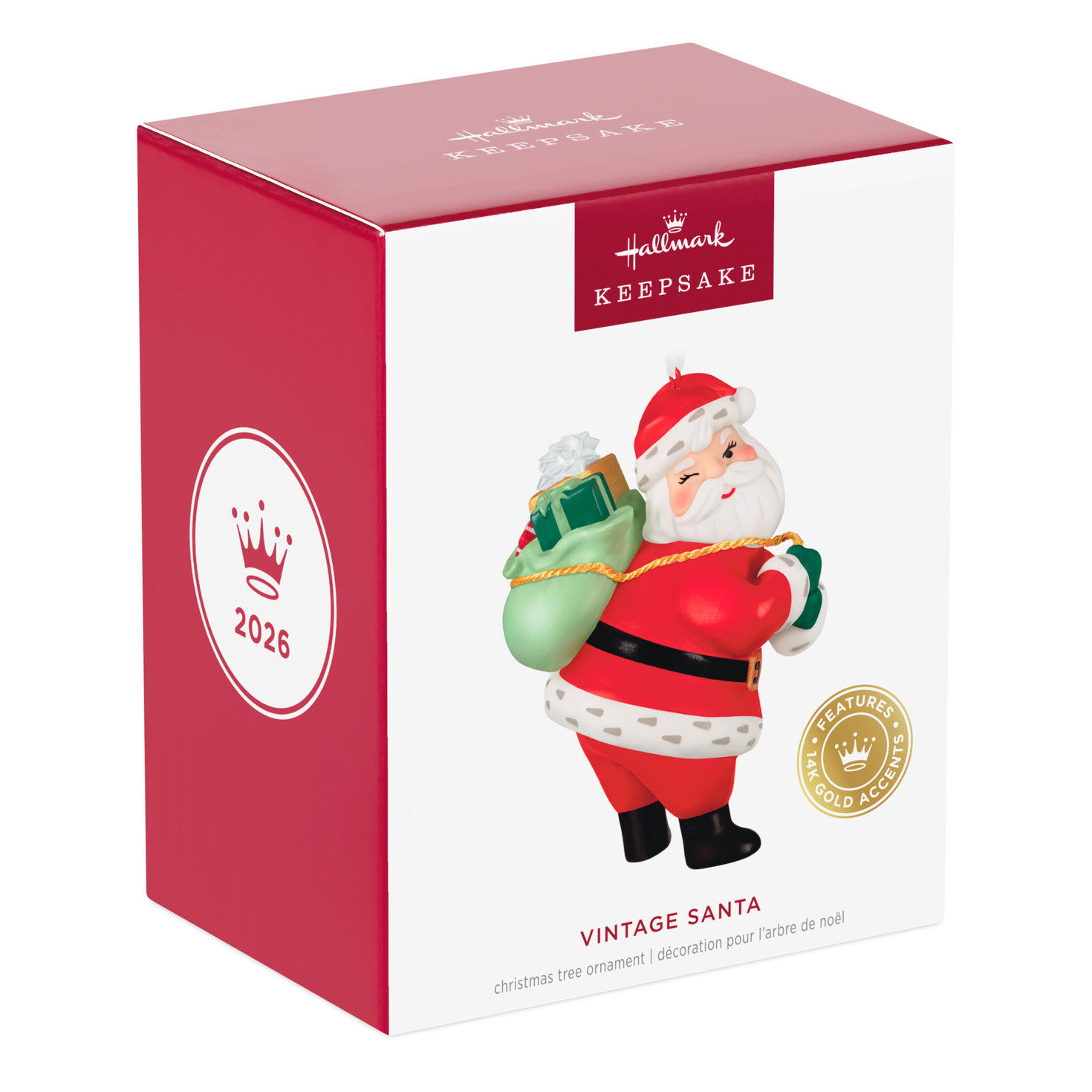 Vintage-Style Santa With Sack Keepsake Ornament Package Front image number 7