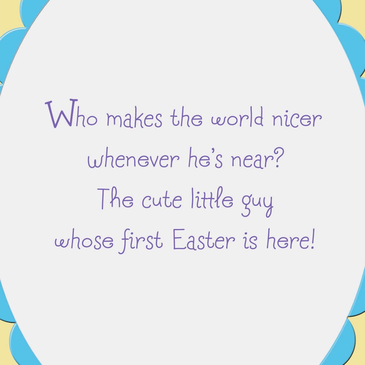 Cute and Cuddly Lamb First Easter Card for Baby Boy, , large image number 3