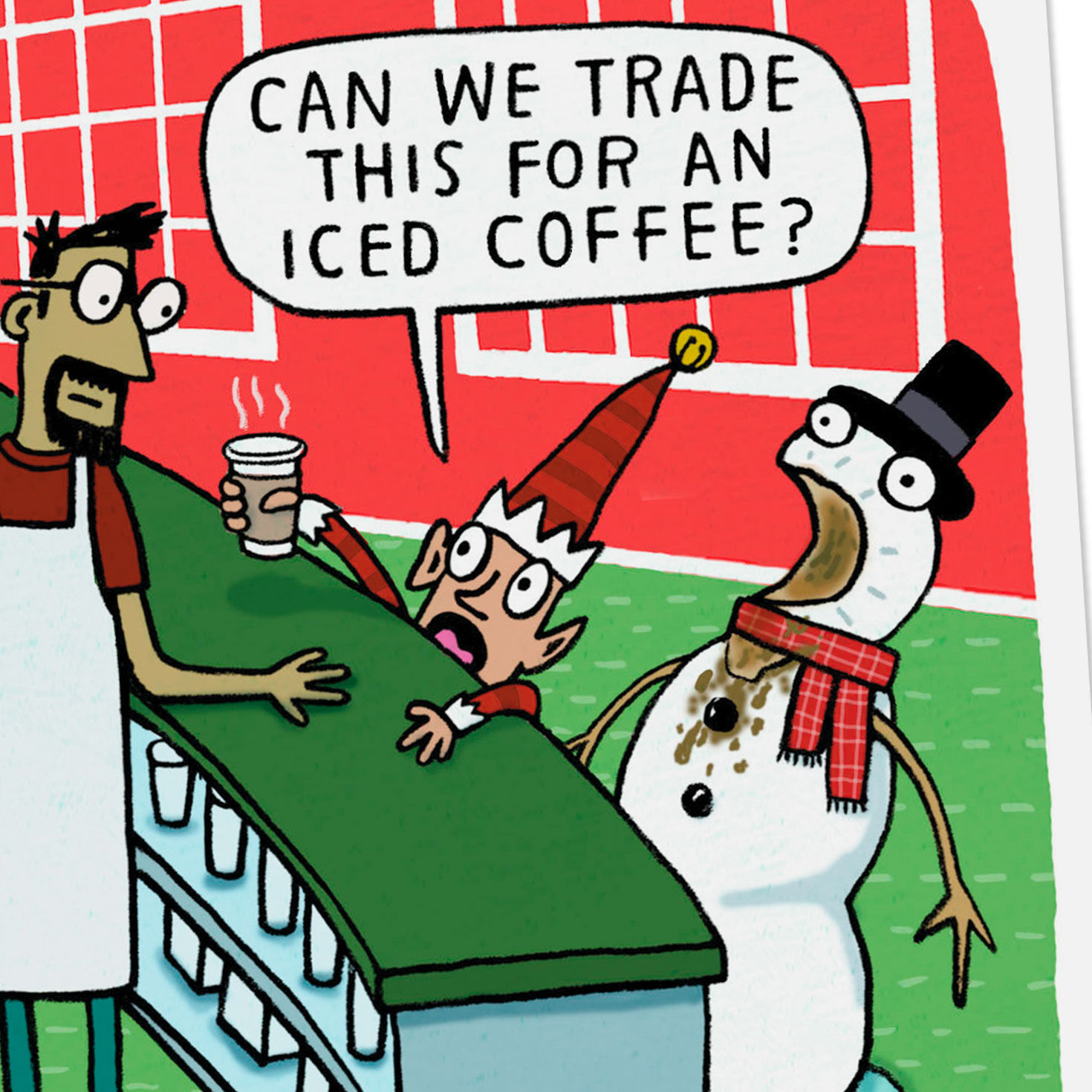 専用42 A Latte Joy Funny Money Holder Christmas Card - Greeting Cards