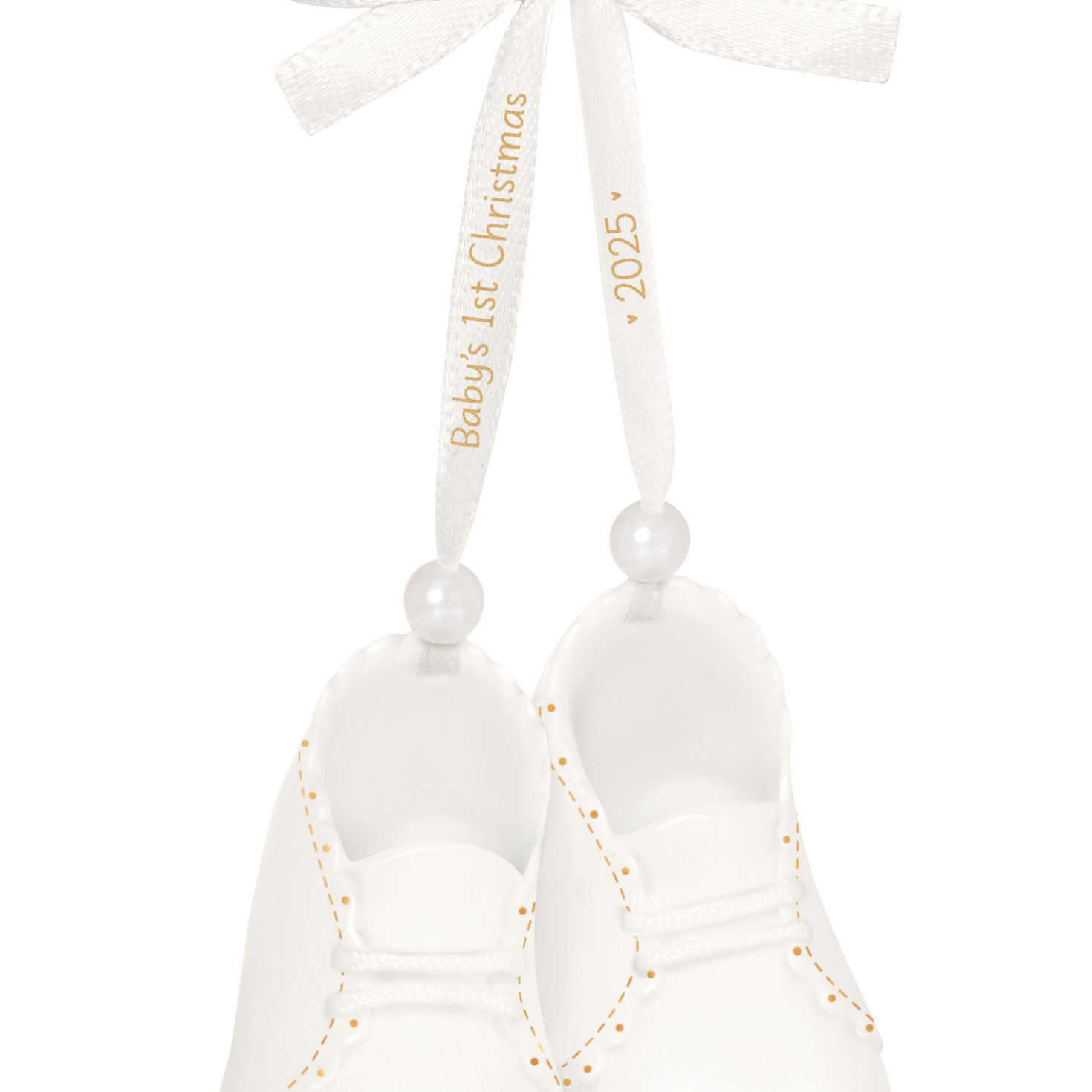 Baby's 1st Christmas Baby Booties 2025 Porcelain Ornament, , large image number 4