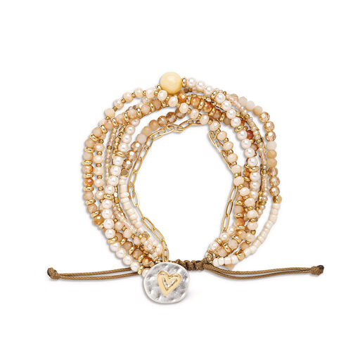 Demdaco Your Journey Layered Champagne Love Bracelet, 
