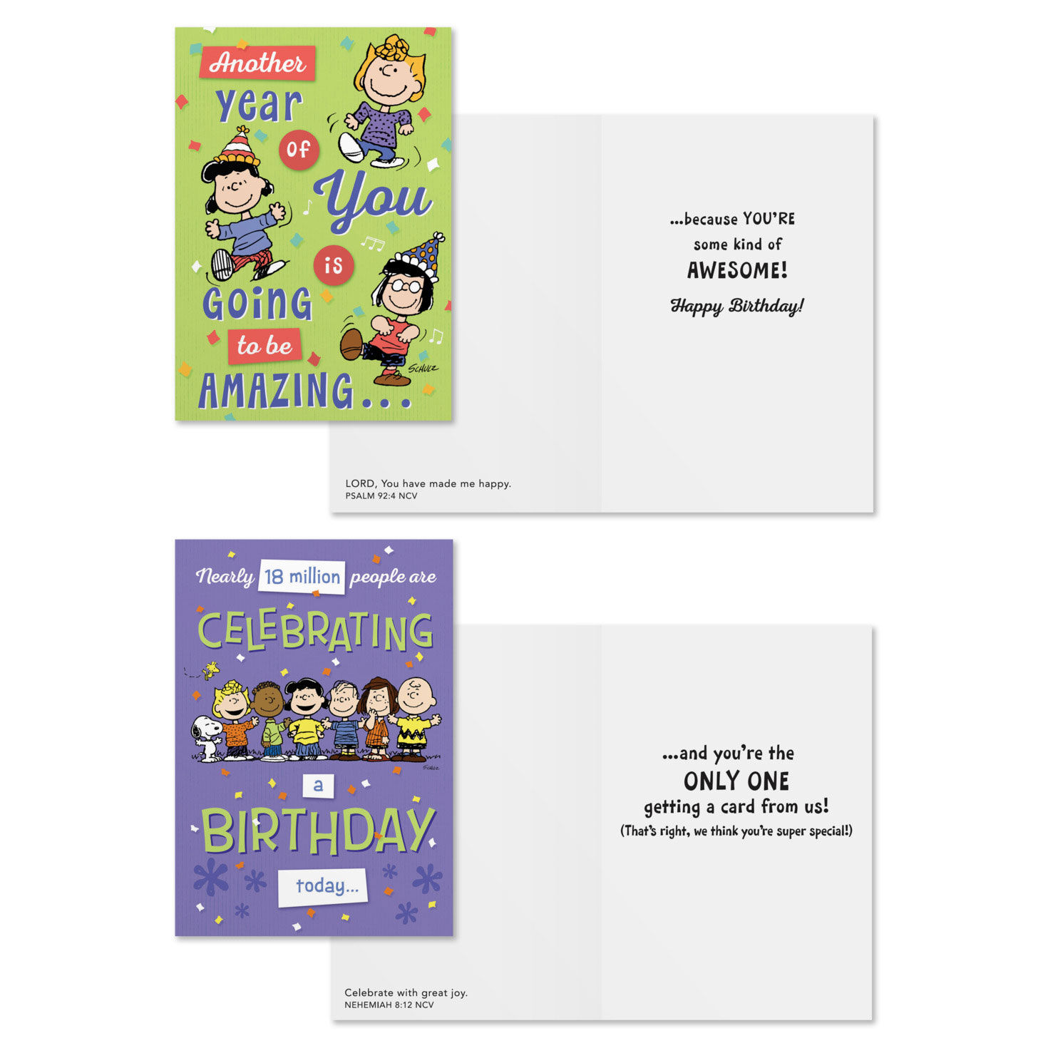 Peanuts Happy DaySpring Birthday Cards Assortment Card Front with Sentiment image number 4