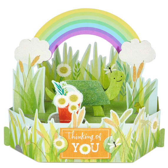 Rainbow Meadow 3D Pop Up Thinking of You Card, , large image number 2