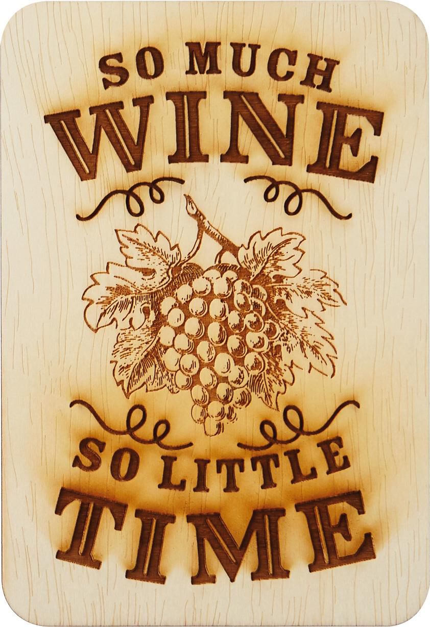 Grapes on Wood Birthday Card