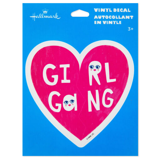 Girl Gang Heart Vinyl Decal, 