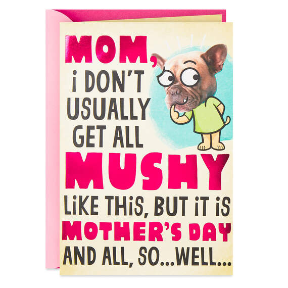 Mom, I Don’t Usually Get Mushy Funny Pop-Up Mother's Day Card, , large image number 1