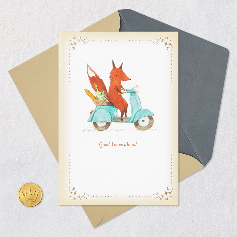 Fox on Scooter Retirement Congratulations Card  image number 5