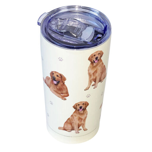 E&S Pets Golden Retriever Stainless Steel Tumbler, 20 oz., 