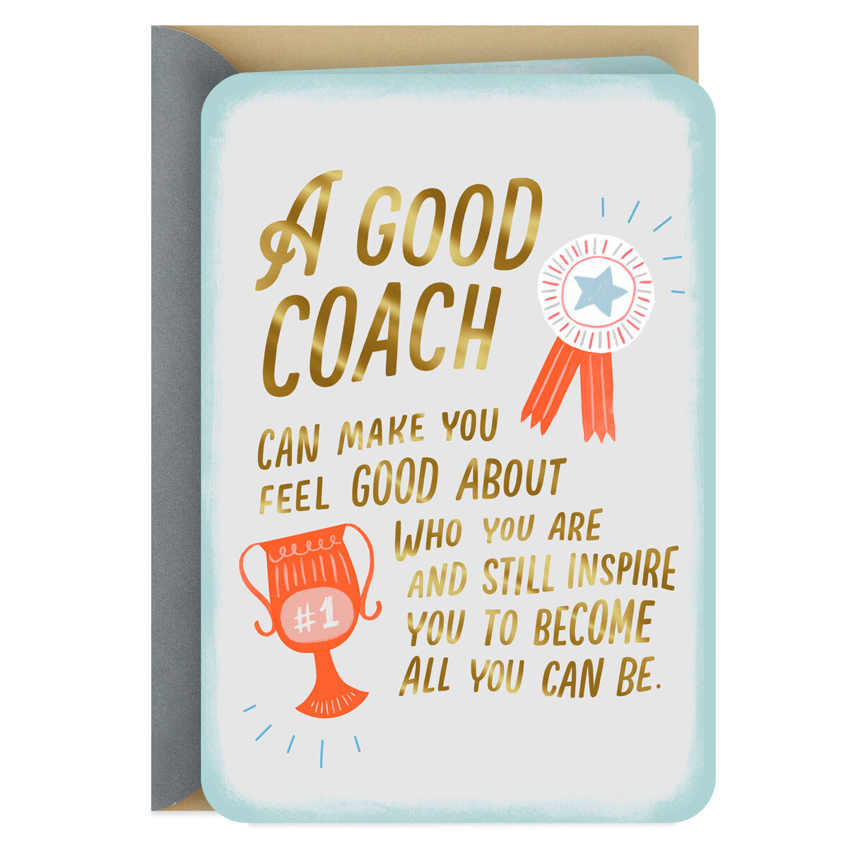 A Coach Who Supports and Inspires Thank You Card Greeting Cards Hallmark