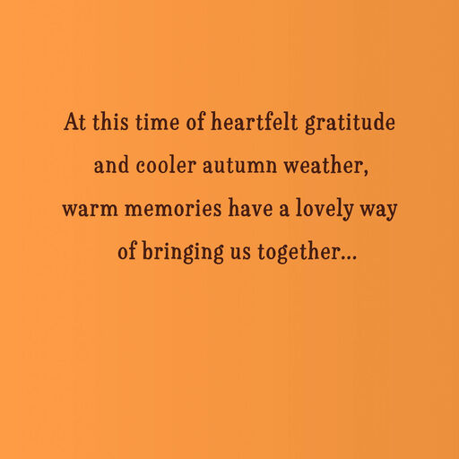 Always Close In Heart Across the Miles Thanksgiving Card, 