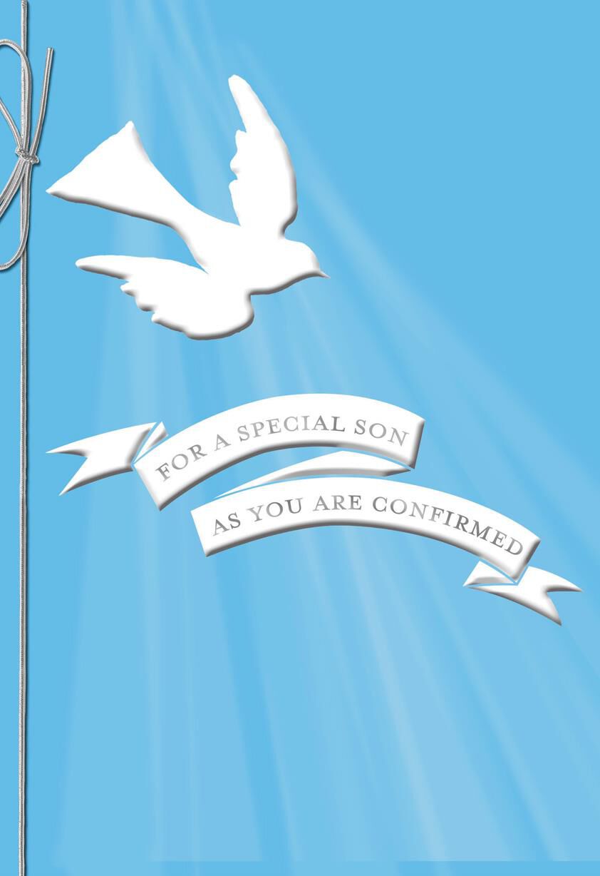 For a Special Son White Dove Confirmation Card