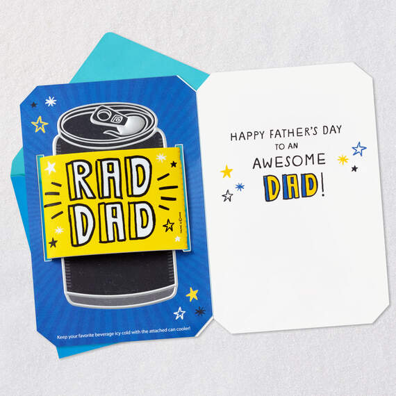 Rad Dad Father's Day Card With Can Cooler, , large image number 3