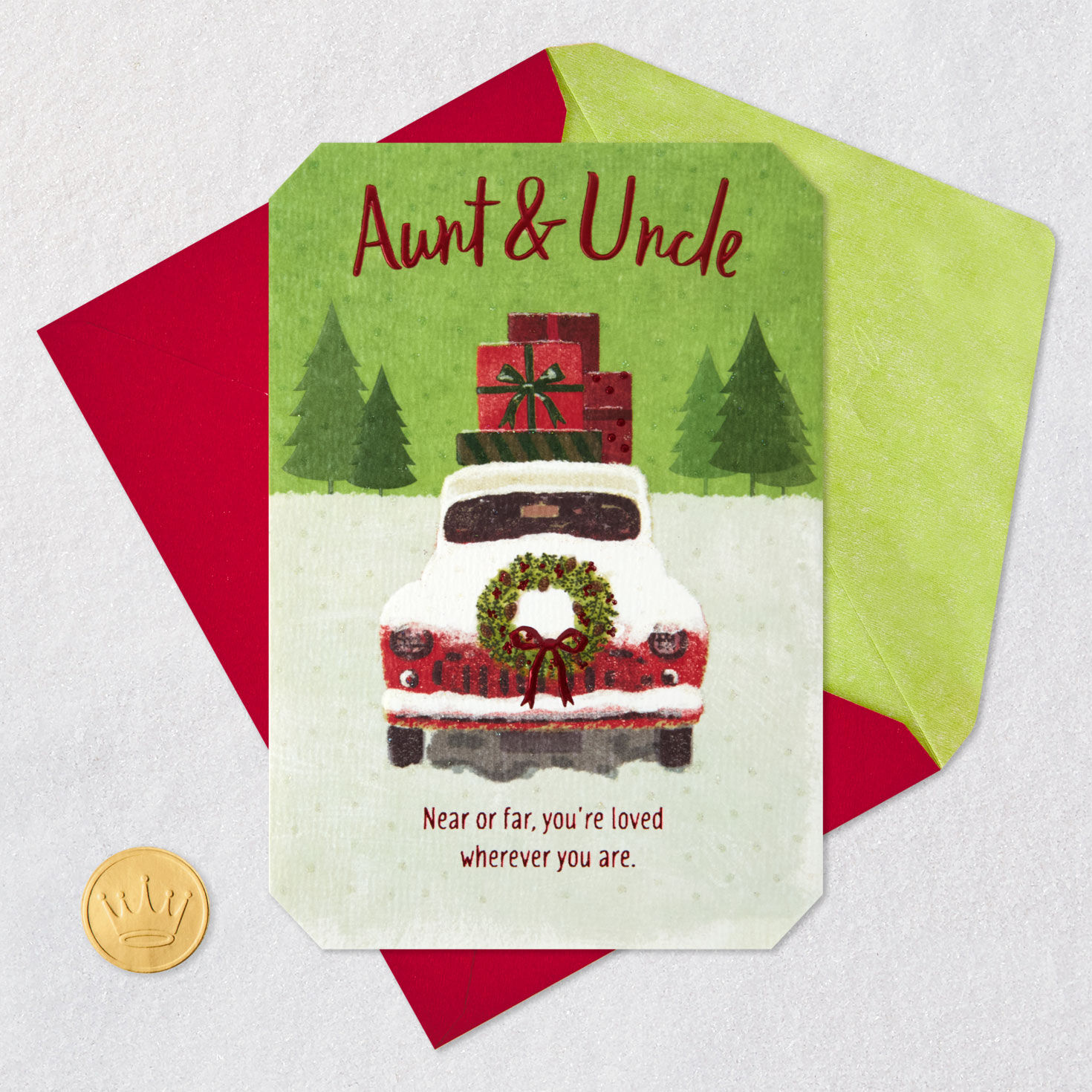 You're Loved Wherever You Are Christmas Card for Aunt and Uncle for only USD 4.99 | Hallmark