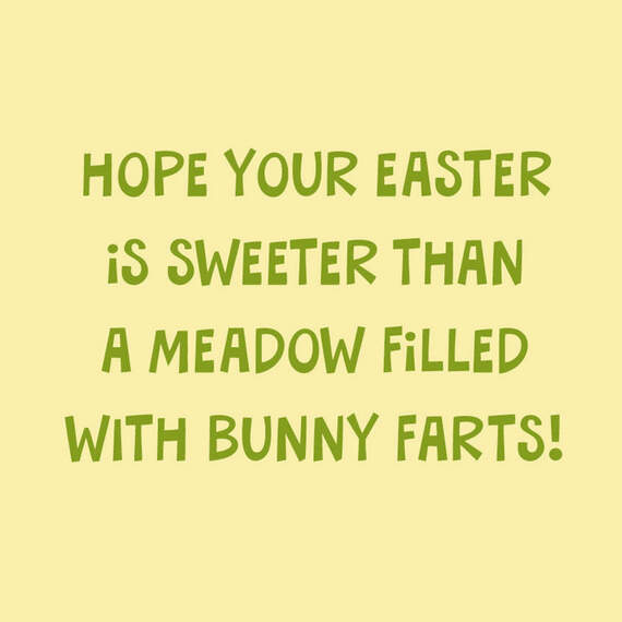 Bunny Farts Funny Easter Card, , large image number 2