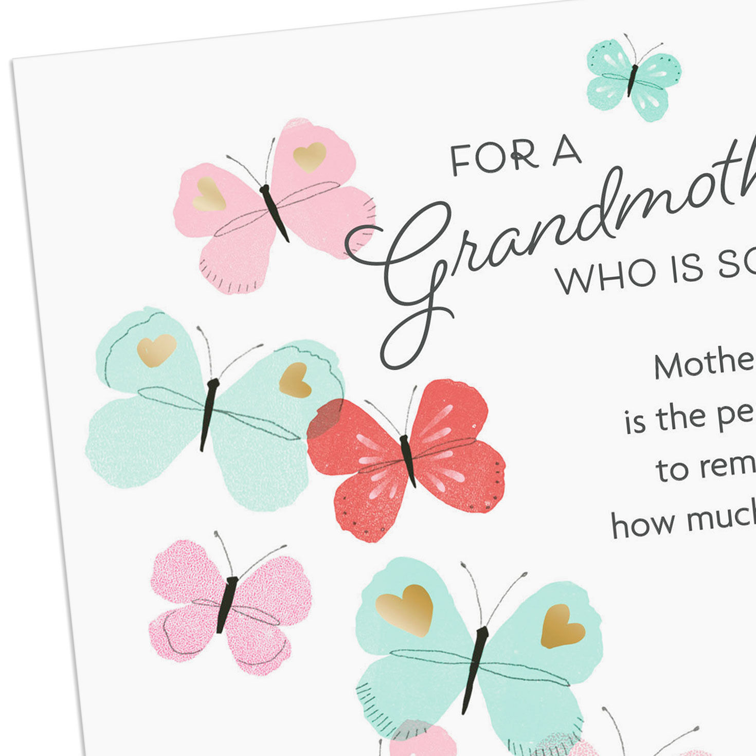 Butterflies and Hearts Grandmother Mother's Day Card Card Front Detail image number 4