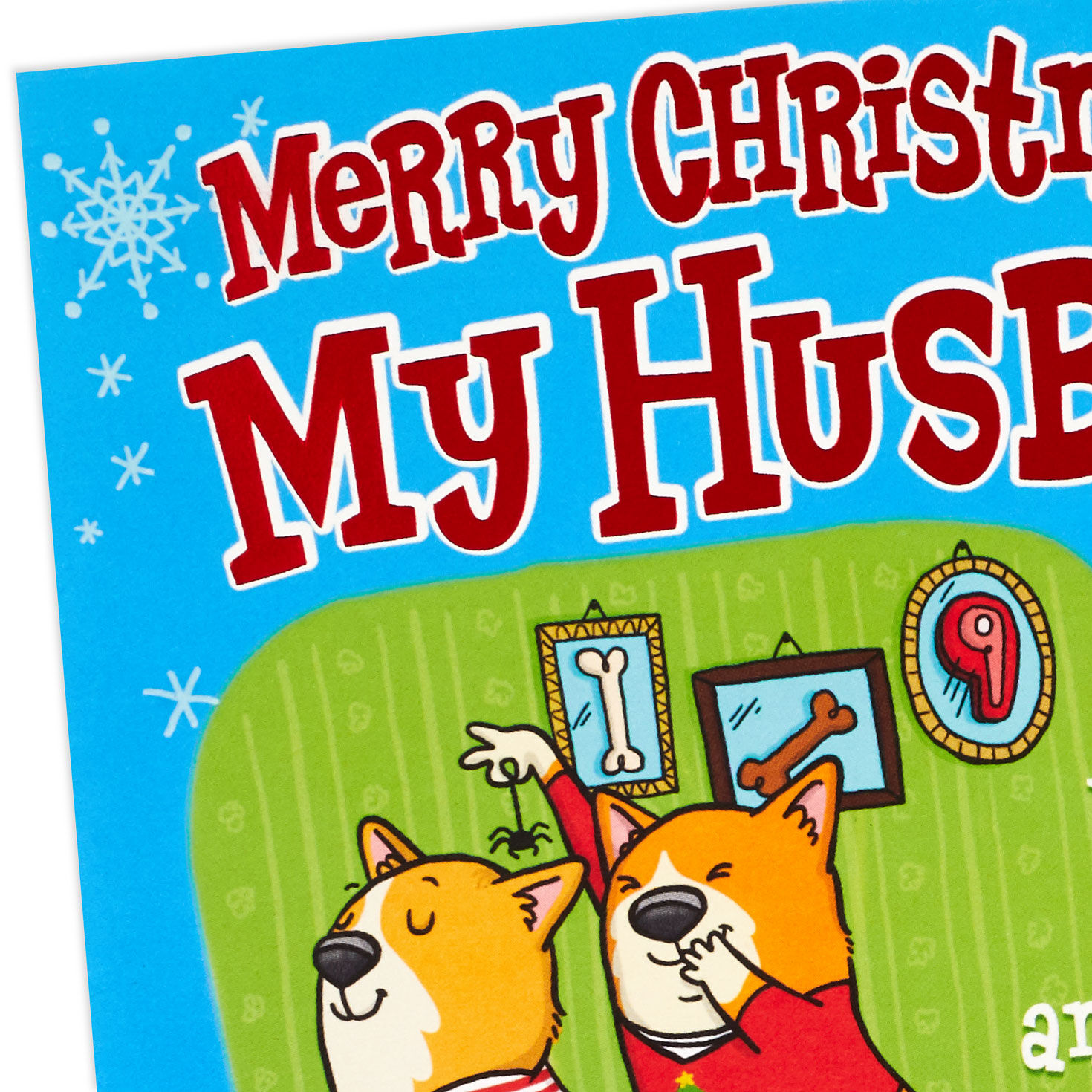 Corgi Dogs Funny Pop-Up Christmas Card for Husband Card Front Detail image number 7