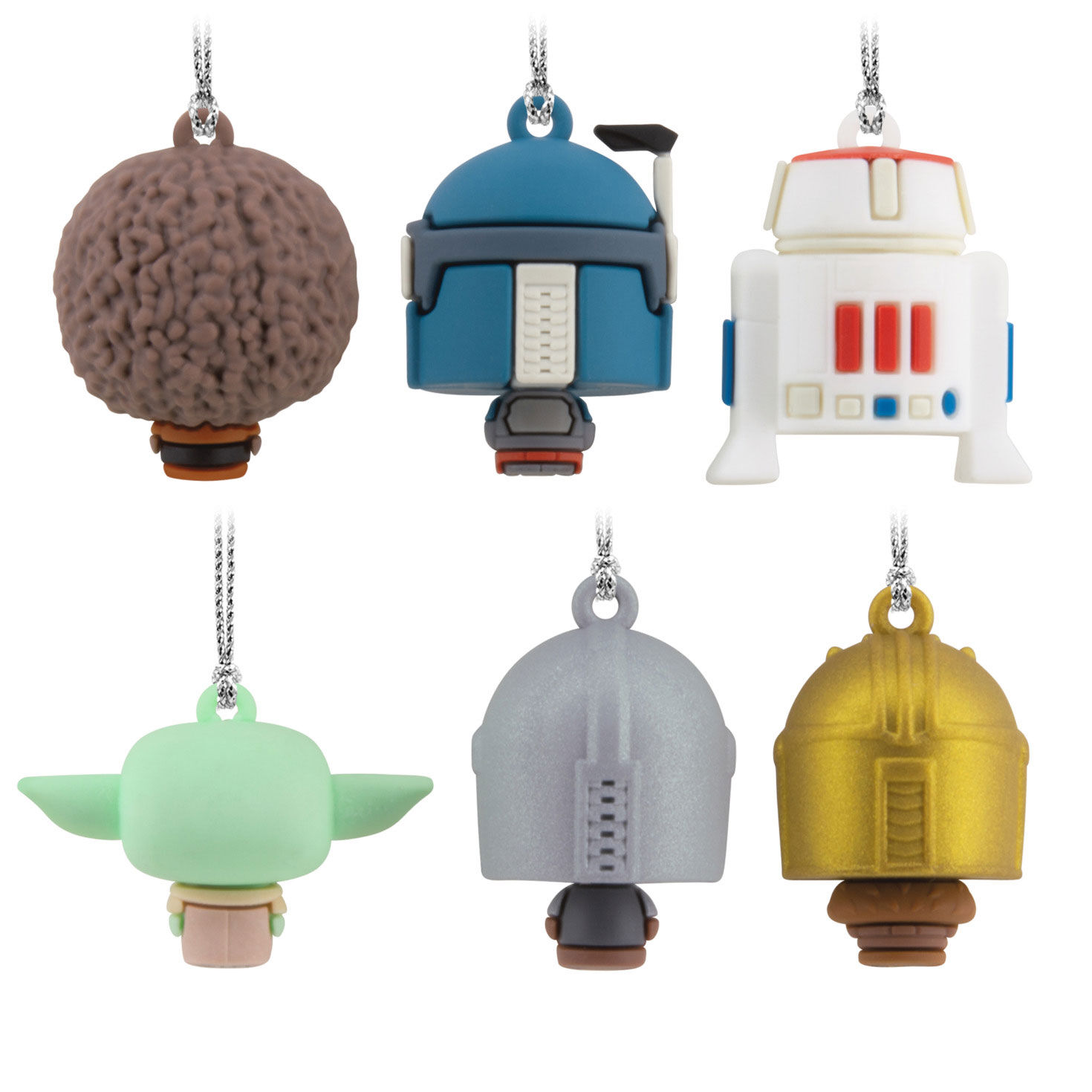 6 Star Wars Mandalorian Mini Christmas Ornaments back image number 5
