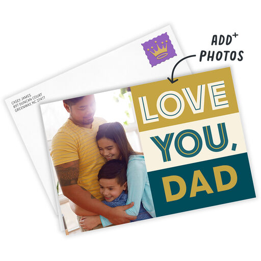 Personalized Love You Photo Card, 