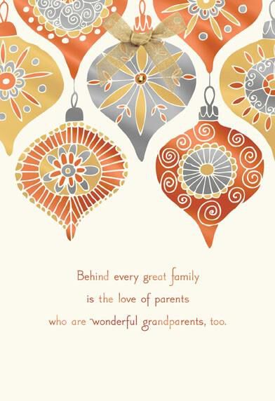 Wonderful Grandparents Christmas Card