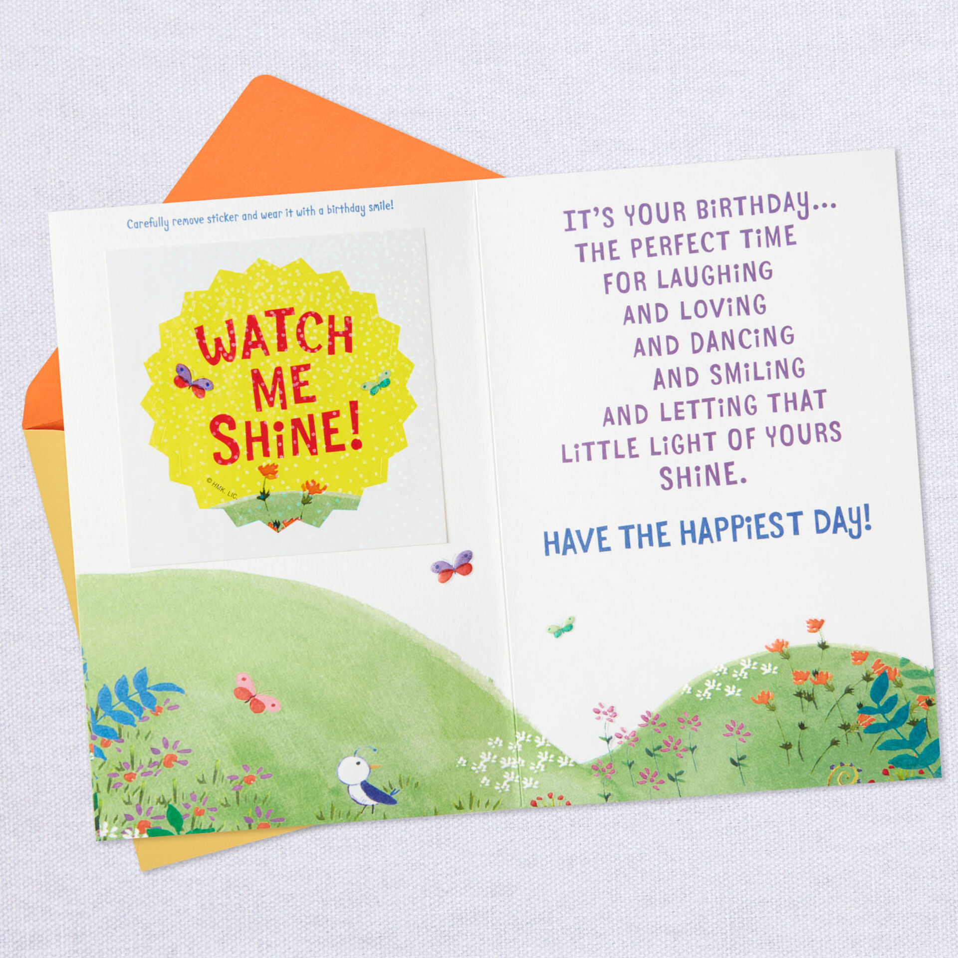 Blessings All Day Birthday Card for Granddaughter With Sticker