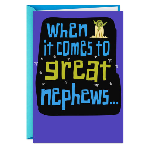 Star Wars™ Yoda™ Greatest Birthday Card for Nephew, 
