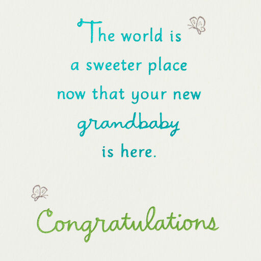 Disney Winnie the Pooh New Baby Card for Grandparents, 