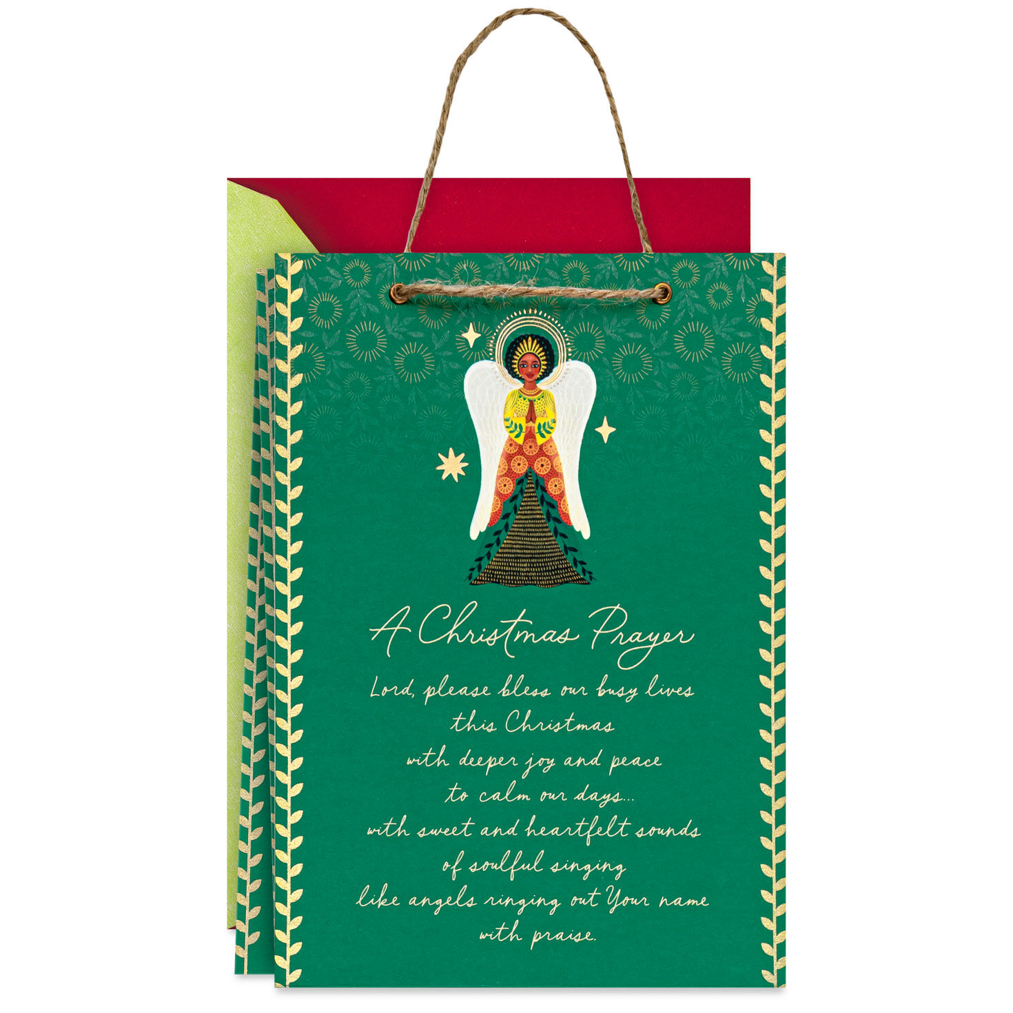 Prayer Angel Religious Christmas Card
