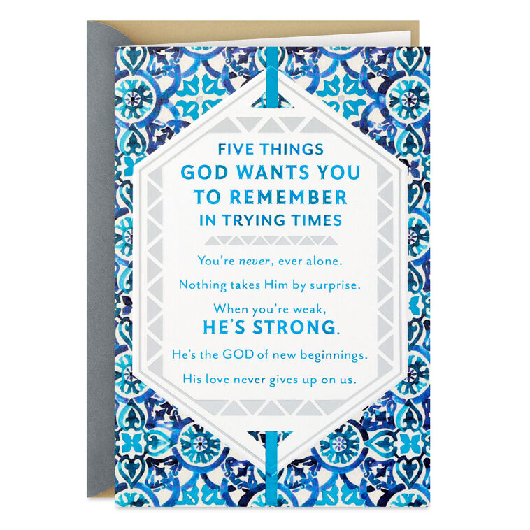 God Is Your Strength Religious Encouragement Card