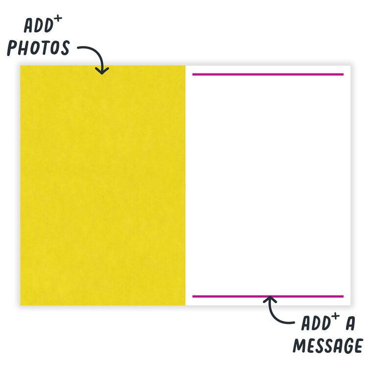Personalized Wishes on Orange and Pink Blank Photo Card  image number 3