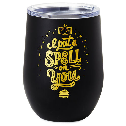 Disney Hocus Pocus I Put a Spell on You Stainless Steel Stemless Glass, 11 oz., 