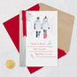 Couple Holding Hands in Snow Wife Christmas Card Card Front with Envelope and Gold Seal image number 7