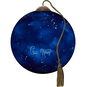 Santa and Mrs. Claus Kissing Blown Glass Ornament back image number 2
