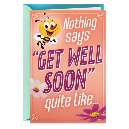 Bee Well Soon Funny Pop-Up Get Well Card, 