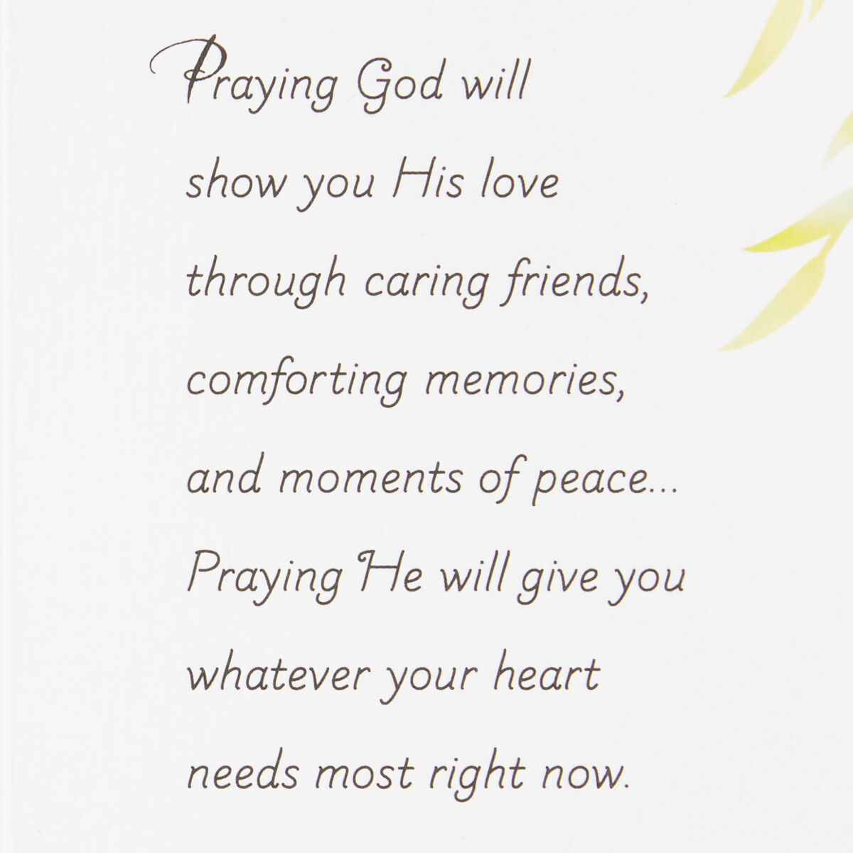 God Will Show You His Love Religious Sympathy Card - Greeting Cards ...