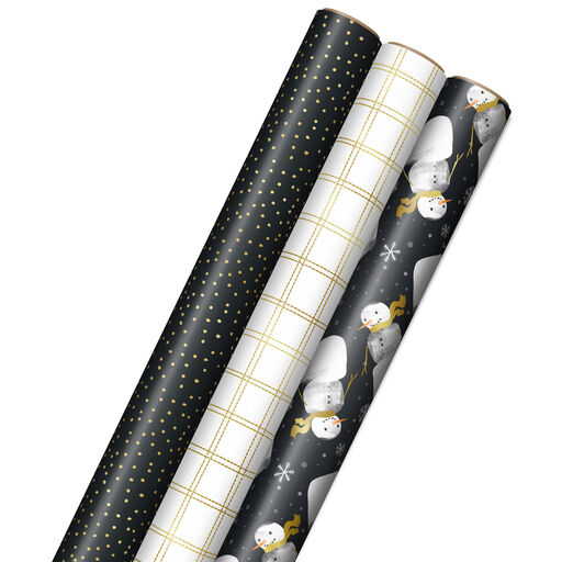 Modern Holiday 3-Pack Wrapping Paper Assortment, 120 sq. ft., 