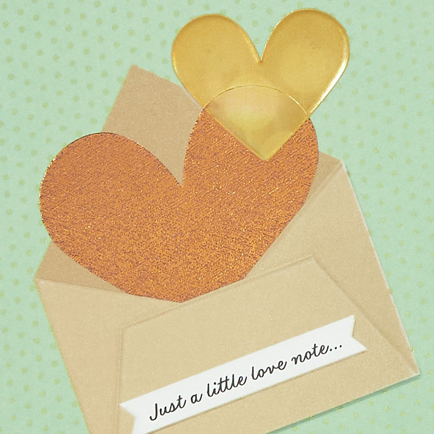 Hearts in Envelope Romantic Love Card Card Front Detail image number 4