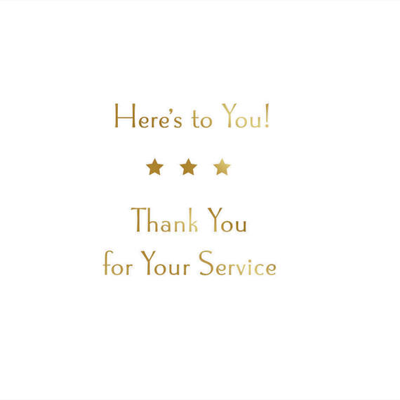 Here's to You! Military Thank-You Card, , large image number 2