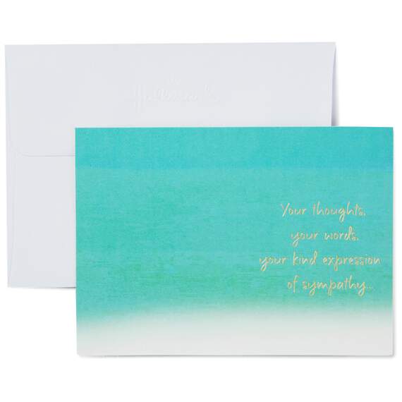 Green Watercolor Sympathy Thank You Notes, Box of 10, , large image number 1