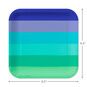 Cool Ombré Stripe Square Dinner Plates, Set of 8, , large image number 3