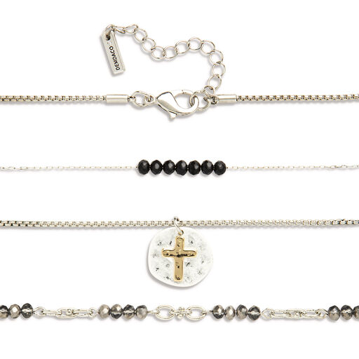 Demdaco Your Journey Silver Layered Prayer Necklace, 24", 