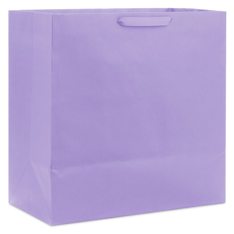 Solid Light Purple Extra-Deep Gift Bag Back image number 6