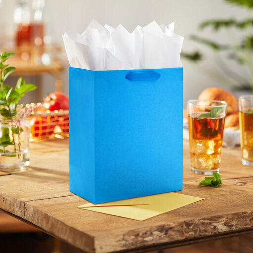 9.6" Royal Blue Medium Gift Bag, 