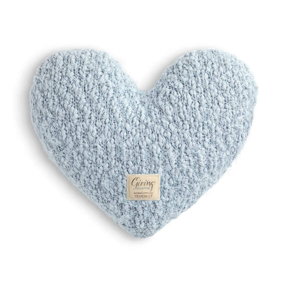 Demdaco Soft Blue Giving Heart Pillow