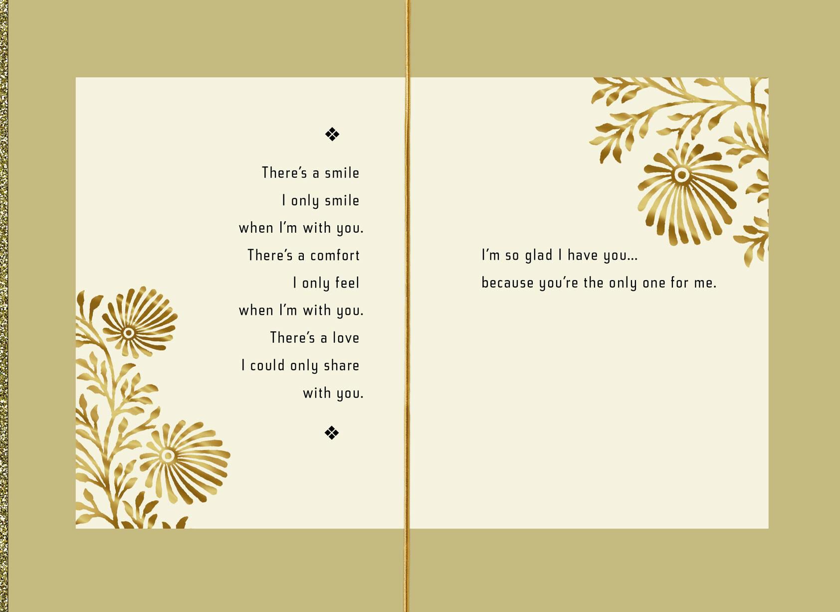 You're the Only One for Me Love Card