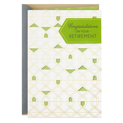 Geometric Designs Retirement Card, 