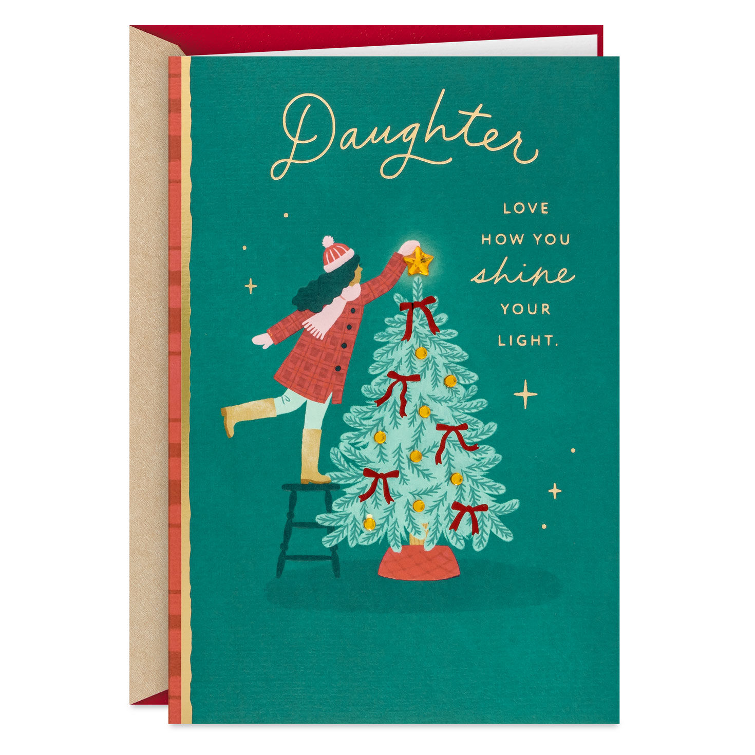You Make Our World Better Christmas Card for Daughter