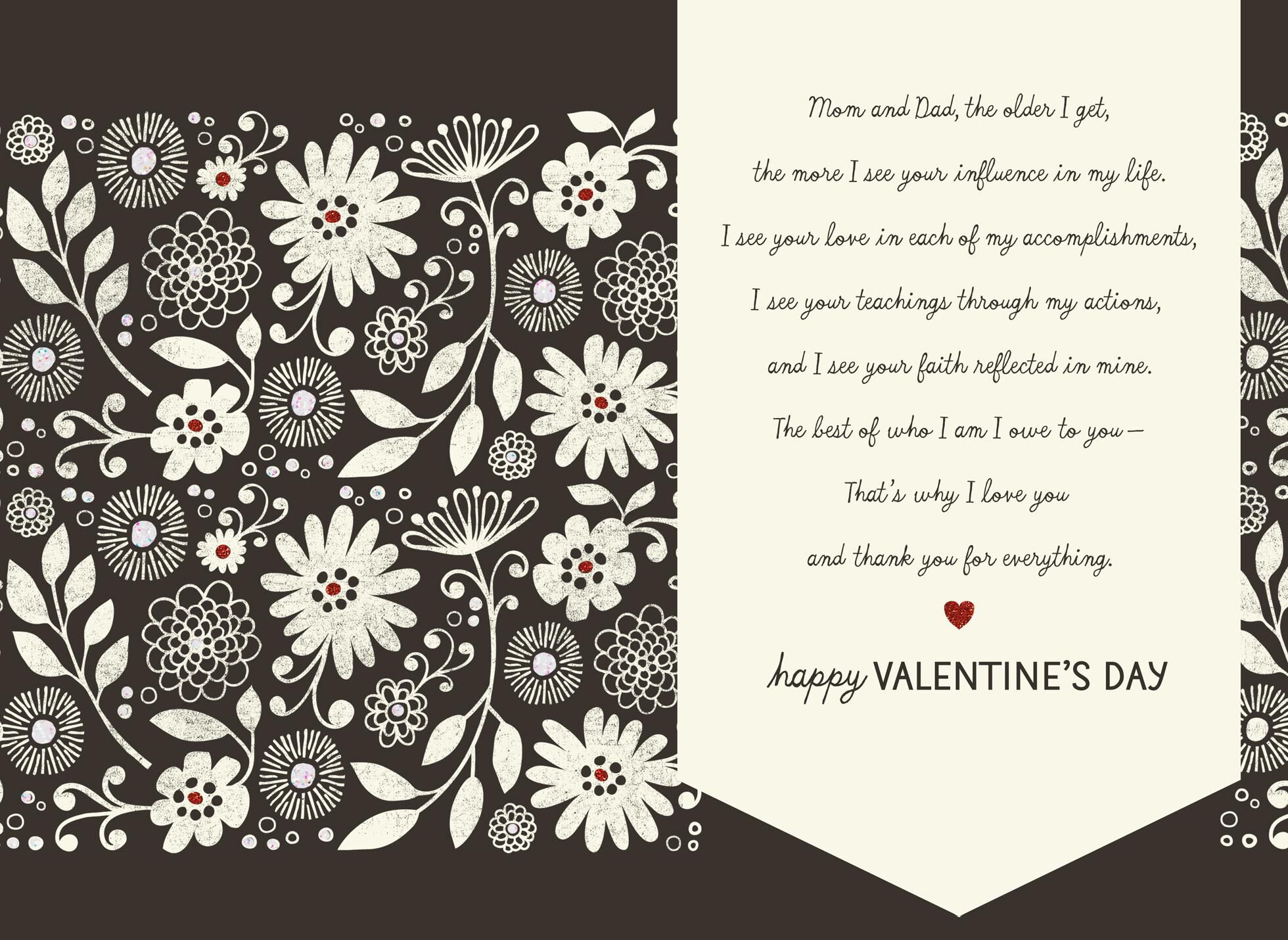 Meaning of Love Valentine's Day Card for Parents